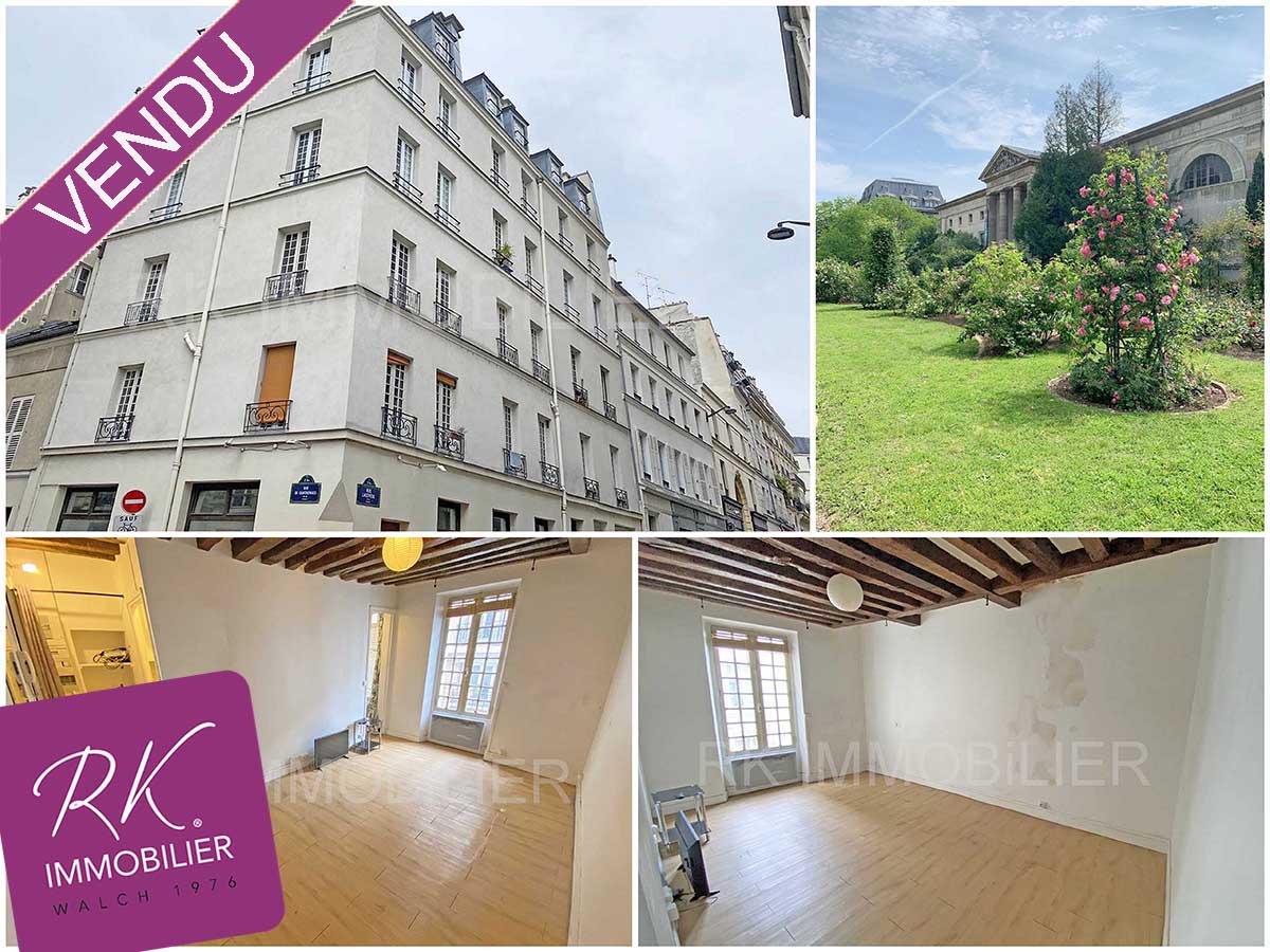 vendu  site exclusivite rk immobilier appartement studio f1 paris 75005 quartier latin jardin des plantes saint victor